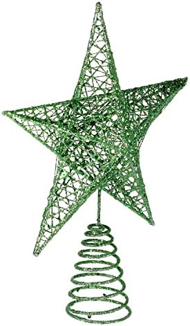 BinaryABC Iron Christmas Tree Star Topper,20cm Glittering Tree Topper - Image 3