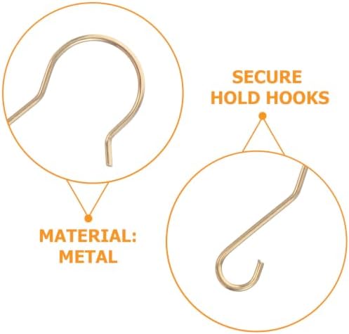 200pcs Golden Metal Ornament Hooks for Christmas Tree Decorations - Image 3