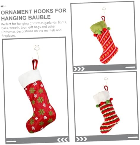 100pcs Christmas Ornament Hanger Hooks Bauble Hanging Hooks for Tree Decorations Easy to Install for Holiday and - Image 7