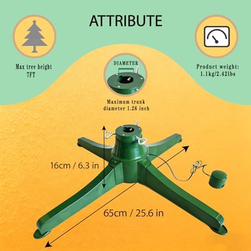 Bidirectional Rotating Christmas Tree Stand for Tree up to 7.5ft - Image 2