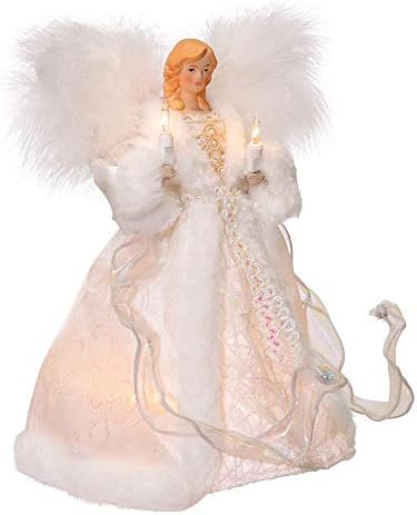 Kurt S. Adler 10-Inch UL 10-Light White Angel Treetop - Image 2