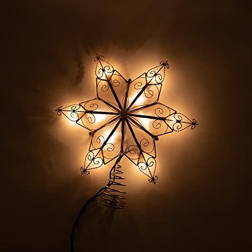 Kurt Adler UL3131 10-Light 6 Pt. Capiz Star Treetop - Image 3