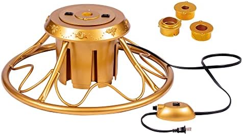 Vickerman 360 Degree Rotating Tree Stand - for Artificial Christmas Trees up to Maximum 120 Lbs - Gold Color - Stand for Artificial Christmas Tree - Spinning Christmas Tree by Unknown