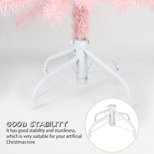 CCINEE Metal Christmas Tree Stand, Universal Folding Xmas Tree Stand 11.8 Inch Replacement Tree Stand Base for 2 Ft to 5 Ft Christmas Artificial Trees Fake Tree, White - Image 5