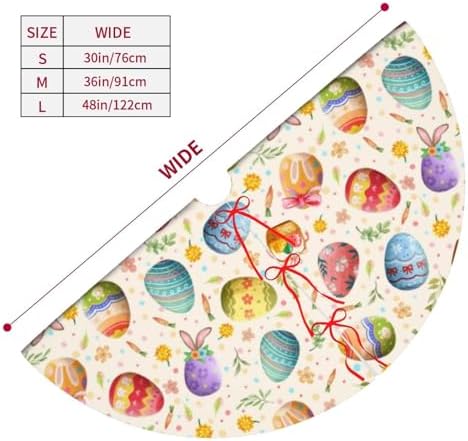 Easter Tree Skirt, Easter Decor Christmas Tree Skirts Holiday Party Mat Ornaments Tree Decorations 48" - Image 5