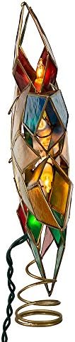 Kurt Adler 10-Light Multi-Color Capiz Star Tree Topper - Image 3
