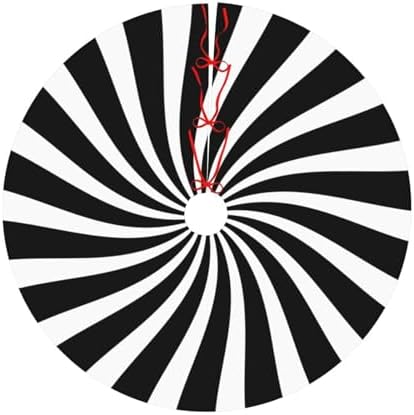 Black White Swirl Candy Christmas Tree Skirt Xmas Mat Holiday Party Home Ornaments Decorations 36 Inch by Unknown