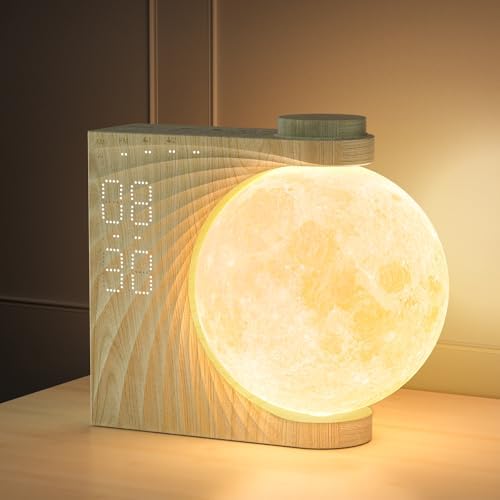 RETEYUNG Rotating Moonlight Sunrise Alarm Clock Sound Machine by RETEYUNG