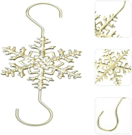 Christmas Ornament Hooks Hanger, 20 PCS Gold Snowflake Decorations Christmas Tree Hanging Ornament Hook, Xmas Decoration Hangers Tree Wall Party Home Accessories - Image 3