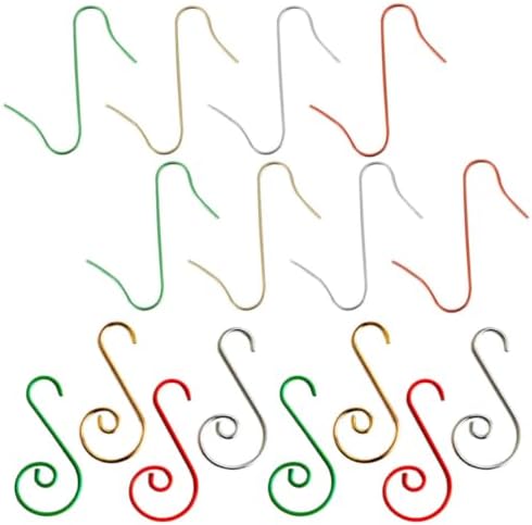 SEWACC 90pcs Metal Christmas Wreath Hanging Hooks for Ornaments, Retro Style Simple Hooks for Organizing and Hanging Decorations, Suitable for Wall or Bathroom Seasonal Color by SEWACC