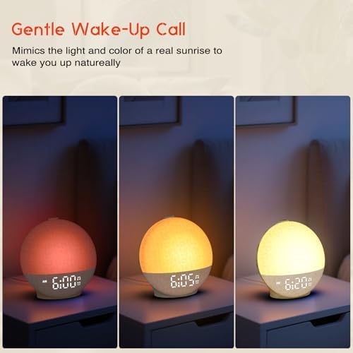 Sunrise Alarm Clock White Noise Machine, Sunset Simulation, 30 Sleep Sounds - Image 2
