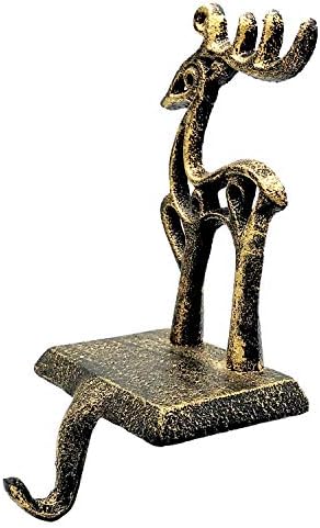 2 Pieces Reindeer Christmas Stocking Holder Christmas Hooks Skid Mantel Hooks Hanger for Fireplace Free Standing Christmas Decorations - Image 3