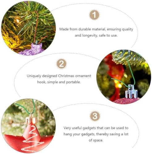 100pcs Christmas Wreath Hooks Metal Hanging Hooks for Tree Ornaments - Image 3