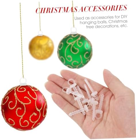 100pcs Transparent Caps for Crafting Hanging Pendant Holders for Christmas Tree Ornaments Unique Fashionable Fittings for Creative Projects - Image 4
