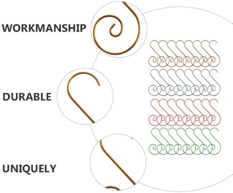 NUOBESTY 80pcs Christmas Metal S Shape Hook for Ornament Hanging, Simple - Image 6
