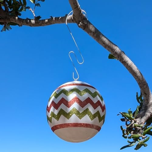 Ornament Hooks Large 9.5" Ornament Hangers Jumbo Ornament Hook Large Christmas Tree Hooks Heavy Duty Outdoor Xmas Ornament Hooks Metal Hangers Oversized Christmas Balls, 10 Pc - Image 4