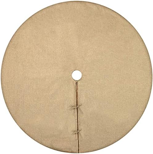 Fall Burlap Tree Skirt, 48 inch Rustic Farmhouse Christmas Tree Decorations - Image 2