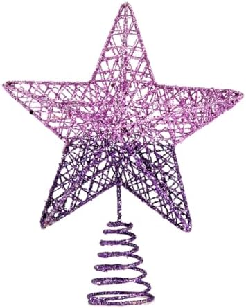 BinaryABC Christmas Tree Topper Star,Glittering Christmas Tree Decoration Ornaments,20cm (Purple Gradient) by BinaryABC