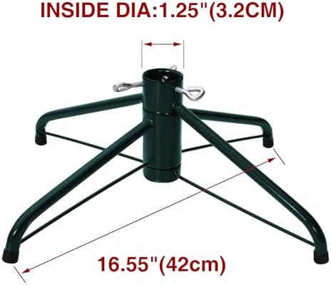 Metal Christmas Tree Stand, 16.5 Inch Folding Xmas Tree Stand Replacement Tree Stand Base for 3 Ft to 6 Ft Christmas Artificial Trees Fake Tree, Green - Image 2