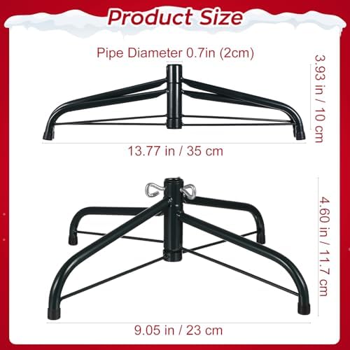 DOITOOL Metal Christmas Tree Stand Base, Artificial Christmas Tree Stand Replacement for Artificial Trees (Black???0.7 in Diameter - Image 4