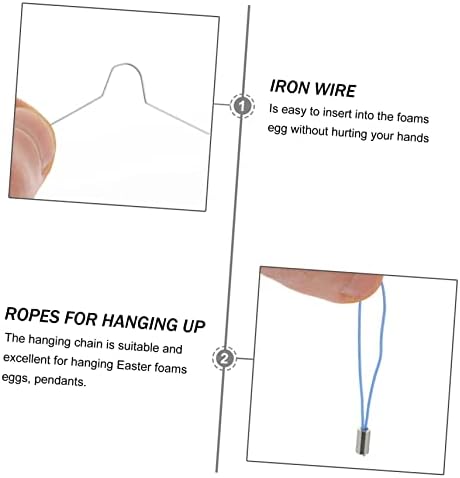 100pcs Hanging Chains with Hooks for Easter Decorations Lightweight and Easy to Install Foams Eggs Accessory for Parent Interaction - Image 2
