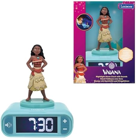 LEXiBOOK, Moana Nightlight Alarm Clock, RL800VN by Lexibook