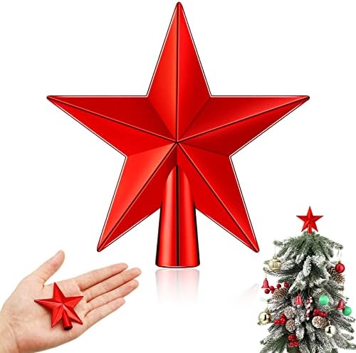 Hanaive Christmas Tree Topper Mini Star Small, Red, 2.36 Inch, Plated by Hanaive