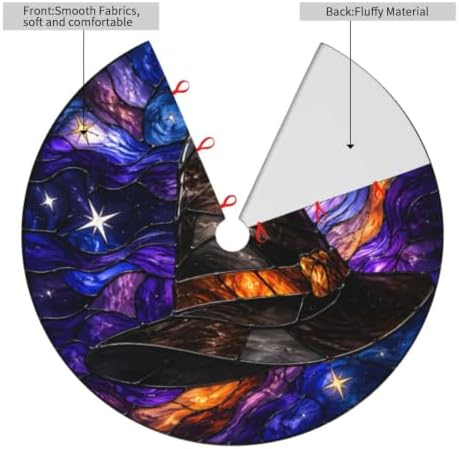 Magic Halloween Witch's Hat 30 36 48 Inch Christmas Tree Skirt Carpet Mat Funny Party Decor Supplies for Xmas Halloween Decorations Occasion - Image 3
