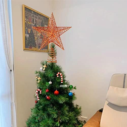 BinaryABC Iron Christmas Tree Star Topper,20cm Glittering Tree Topper - Image 6