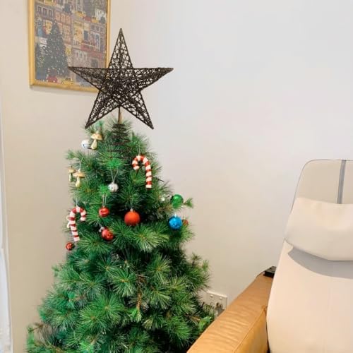 BinaryABC Iron Christmas Tree Star Topper,20cm Glittering Tree Topper - Image 5