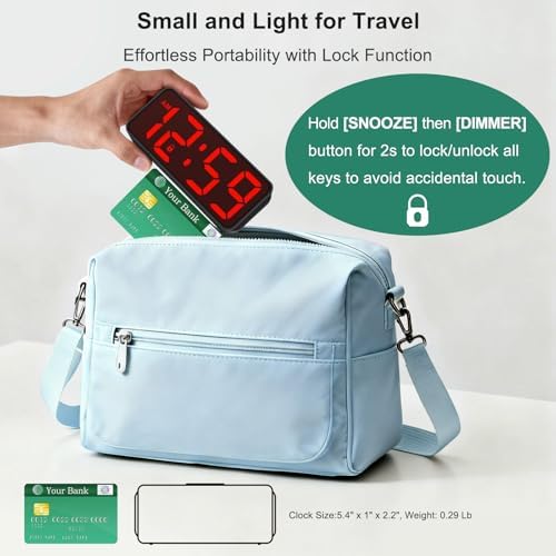 Peakeep Small Battery Powered Digital Alarm Clock - Image 2