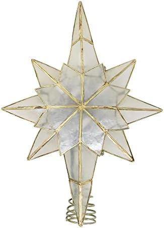 Kurt Adler 10-Light Capiz Star of Bethlehem Clear Treetop by KurtSAdler