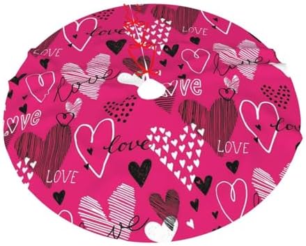 Happy Valentine's Day Tree Skirt Christmas Tree Ornaments Tree Skirt for Christmas Decoration 30" - Image 6