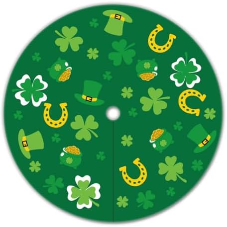 YEAHOME Valentines Day Decorations for Tree Skirt, 36" Love Heart Pattern Tree Skirts for Valentines Day Decor, Double-Sided St Patricks Day Clover Tree Skirt for Holiday Party Decorations by YEAHOME
