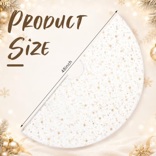 48" Christmas Tree Skirt, Star Style Xmas Wizard Party Decor - Image 2