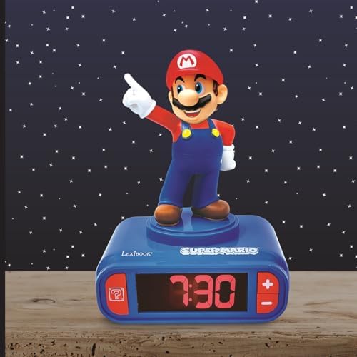 LEXiBOOK, Mario Nightlight Alarm Clock, RL800NI - Image 2