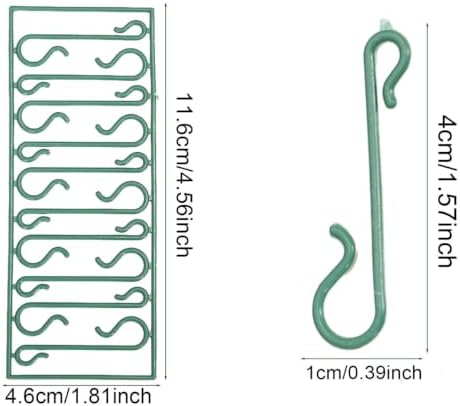 30Pcs Christmas Tree Ornaments Hooks,S Shaped Ornament Hooks,Plastic Christmas Ornament Hangers for Christmas Tree Decoration Party Supplies(Green) - Image 3
