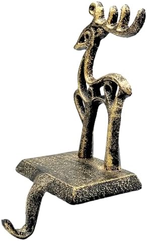 6 Pieces Reindeer Christmas Stocking Holder Christmas Hooks Skid Mantel Hooks Hanger for Fireplace Free Standing Christmas Decorations - Image 3