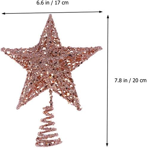 BinaryABC Iron Christmas Tree Star Topper,20cm Glittering Tree Topper - Image 4