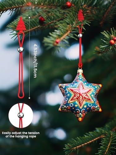 30pcs Christmas Ornament Hooks, Christmas Green & Red Silicone Decorations, for Hanging Ornaments Wreaths Stockings Holiday Decor - Image 2