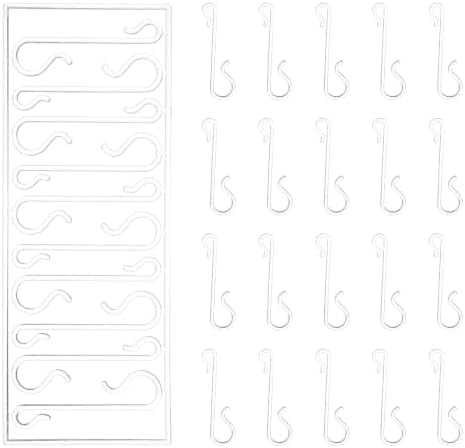Toddmomy Christmas Tree Ornament Hooks 400pcs Plastic S Shaped for Wreaths by Toddmomy