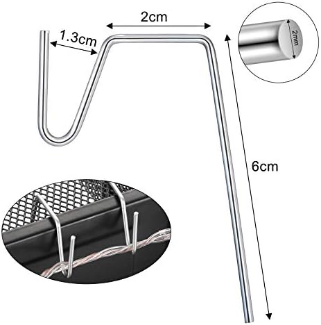 Ripeng 100 Pieces Christmas Gutter Clips & Hooks, Stainless Steel Heavy Duty Light Hook for Metal Gutter, Holiday Light Clips for Outside Grid Hanger Wire Ornament String Party Hanging Decor(Silver) - Image 2