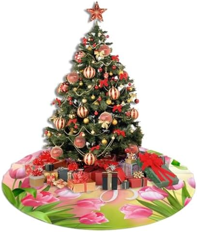 Mother's Day Christmas Tree Skirt 48" for Xmas Halloween New Year Holiday Party Home Tree Mat Decor Ornaments Decoration - Image 5