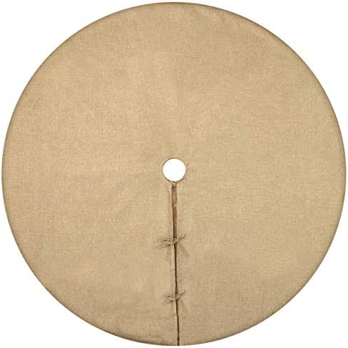 Burlap Fall Christmas Tree Skirt, 48'' Large Jute Linen Tree Decorations - Image 2