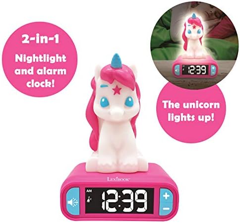 LEXiBOOK, Unicorn Nightlight Alarm Clock, RL800UNI - Image 3