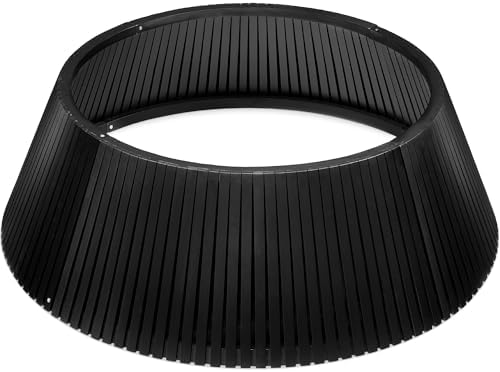 Best Choice Products Christmas Tree Collar, Solid Wood Slatted Tree Skirt Holiday Accessory for Home - Black by Unknown