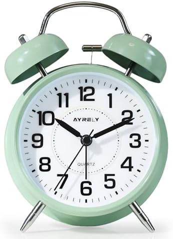 AYRELY?? Super Loud Twin Bell Alarm Clock for Heavy Sleepers,4.5 Inch by AYRELY
