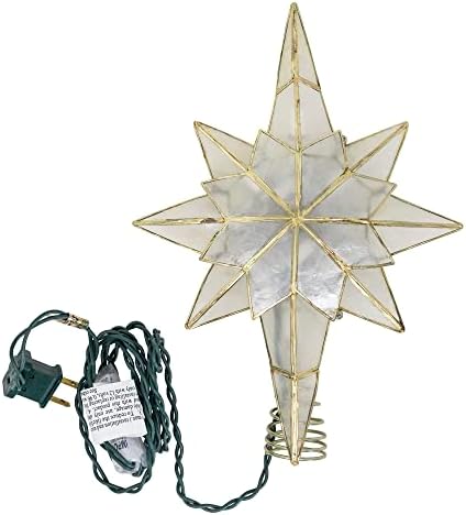 Kurt Adler 10-Light Capiz Star of Bethlehem Clear Treetop - Image 5