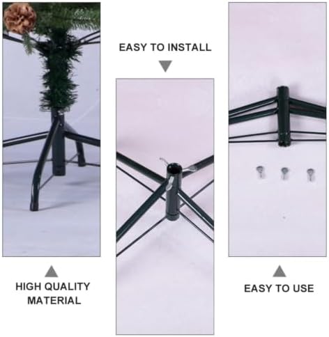 HOMSFOU 2pcs Sturdy Metal Xmas Tree Stand Quadripod Base for Christmas Tree - Image 7