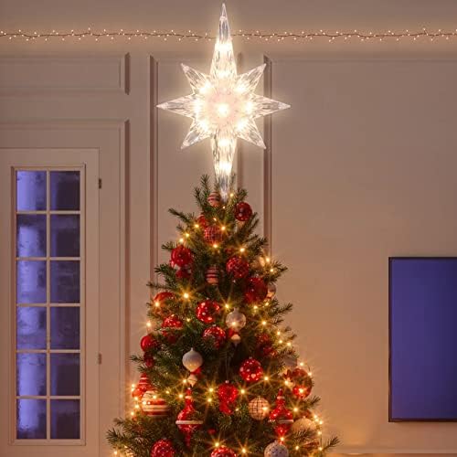 12 Inch Christmas Tree Topper, Bethlehem Star with 10 Lights for Home Xmas Tree Decor (Warm White) - Image 4
